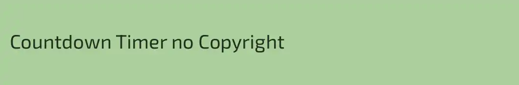 Countdown Timer no Copyright